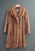 Vintage Mink fur three quarter length coat,