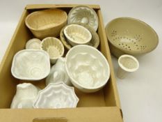 Collection of 19th century and later ceramic Jelly moulds including two 'Greens Newstyle Jellies',