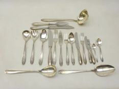Canteen of WMF cutlery, six settings, decorated with acanthus leaf terminal,