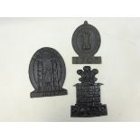 Three Reproduction Salop cast iron Fire Marks for Yorkshire,