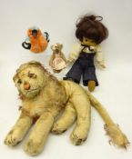 Steiff plush Lion teddy bear with cotton label,