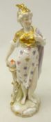 French porcelain figure 'Le Feu' by Marx Eugene Clauss, crossed swords mark to base,
