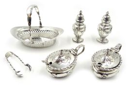 Silver bon-bon basket by Levi & Salaman Birmingham 1920, 12cm,