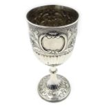 Victorian silver goblet by H W C, London 1856, approx 5oz, 17.