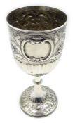 Victorian silver goblet by H W C, London 1856, approx 5oz, 17.