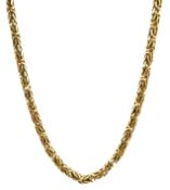 14ct gold Byzantine necklace, stamped 585,
