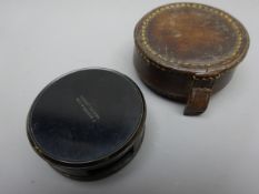 WW2 F. Barker & Son pocket sextant in leather case, D5.