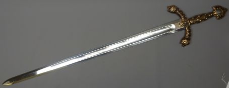 Modern Spanish Marto Toledo broadsword entitled Rolands Durendal sword with 95cm blade and copper
