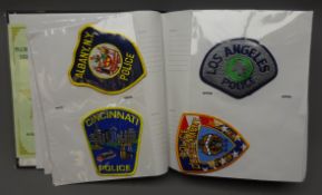 Collection of Police Force patches, mainly USA States in album,