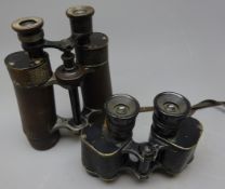 Pair Bausch & Lomb Marine Prism Stereo 10x45 Binoculars and a pair of WWll black japanned