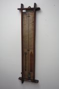 Early 20th century Admiral Fitzroy's barometer with printed register in oak case,