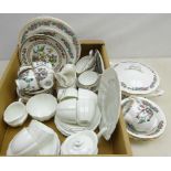 Royal Crown Derby 22 piece 'White' tea set c1942 and various 'Indian Tree' pattern dinner and tea