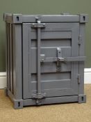Industrial style shipping container bedside/lamp cabinet, W46cm, H56cm,