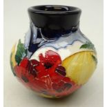 Moorcroft baluster vase decorated in the 'Forever England' pattern by Vicky Lovatt,