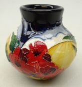 Moorcroft baluster vase decorated in the 'Forever England' pattern by Vicky Lovatt,