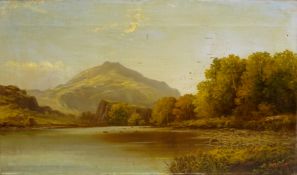 Rural Mountain Landscape with River, oil on canvas signed and dated 1877 by Francis Muschamp 35.