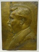 Louis-Henri Devillez (Belgian, 1855-1941) bronze relief plaque inscribed 'Ed Taragonet,