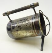 Late 19th century Hukin & Heath silver-plated bottle holder in the style of Christopher Dresser,