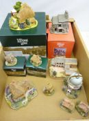 Twelve Limited/ Special Edition Lilliput Lane Cottages including 'Yew Tree Farm' home of David