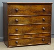 Victorian mahogany chest, four drawers, W110cm, H99cm,