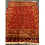 Bokhara style red ground rug/wall hanging,