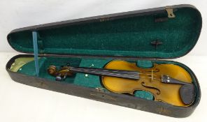 Czech violin, two-piece back with hard case Condition Report <a href='//www.