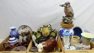 Vintage Sylvac vase, Woods coffee set, qty of Trotter Potts mugs - as new,