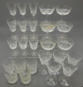 Waterford Lismore cut glass comprising five wine, three sherry and six port glasses,