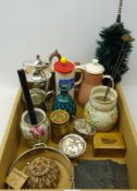 Victorian Sheffield plated coffee pot, hallmarked silver sugar bowl and cream jug,