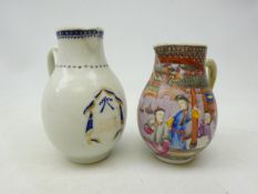 18th century Chinese Famille Rose Sparrow Beak porcelain jug,