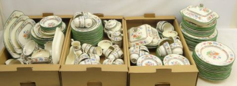 Quantity of Copeland Spode 'Chinese Rose' dinner, tea and coffee ware comprising 29 dinner plates,