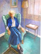Lady in a Chair, oil on board by Dorothy Thelwall unsigned and Figurative Studies,