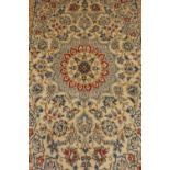 Nain fine beige ground rug, central medallion,