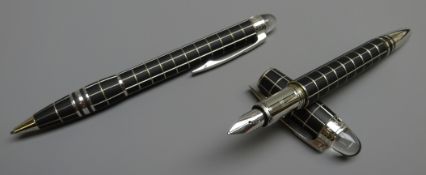 Writing Instruments - Montblanc Starwalker set of two; fountain pen,