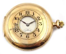 Early 20th century 9ct gold half hunter pocket watch top wind,