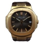 Patek Philippe Nautilus rare 18ct rose gold automatic wristwatch
