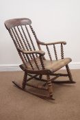 Victorian elm rocking chair,