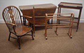 19th century ash and elm Windsor armchair, shaped pierced splat back, crinoline stretcher,