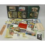 Two Edwardian Post card Albums containing various postcards including White Star Line, Cunard Line,