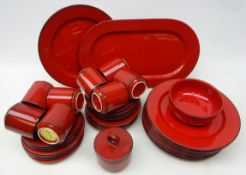 Set of six Villeroy & Boch 'Granada' trios and sugar bowl and matched dinner ware in one box