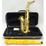Elkhart Series II Saxophone in hard case with K & M stand Condition Report <a