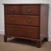 19th century oak chest, two short and two long drawers, bracket supports, W87cm, H84cm,