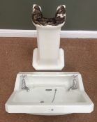 Twyfords basin and pedestal with taps Condition Report <a href='//www.