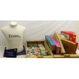 Vintage Trent advertising half mannequin, quantity of advertising matchboxes,