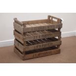 Set four vintage wooden 'JS & Partners' fruit and vegetable trays Condition Report