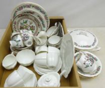 Royal Crown Derby 22 piece 'White' tea set c1942 and various 'Indian Tree' pattern dinner and tea