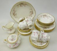 Royal Albert 'Victoriana Rose' tea service for six,