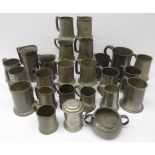 Various 19th century and later pewter tankards Condition Report <a href='//www.