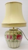 Wedgwood Imperial Porcelain table lamp, decorated with roses,