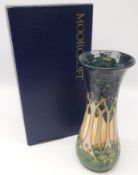 Moorcroft 'Cluny' pattern vase designed by Sally Tuffin, with box,